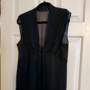 Black top with mesh and lace